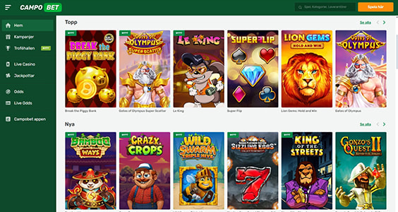 Campobet Casino Homepage